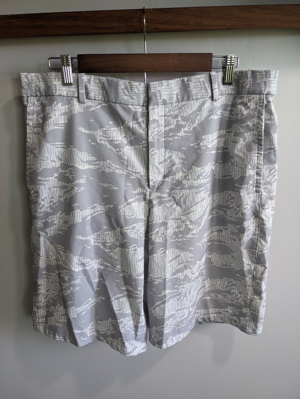 Nike Golf Shorts Mens 36 Gray Camo Flex Hybrid Dri Fit Monochrome Camouflage